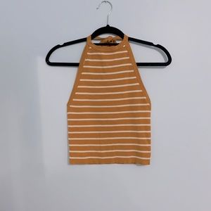 Athletic USA Striped Halter Neck Top